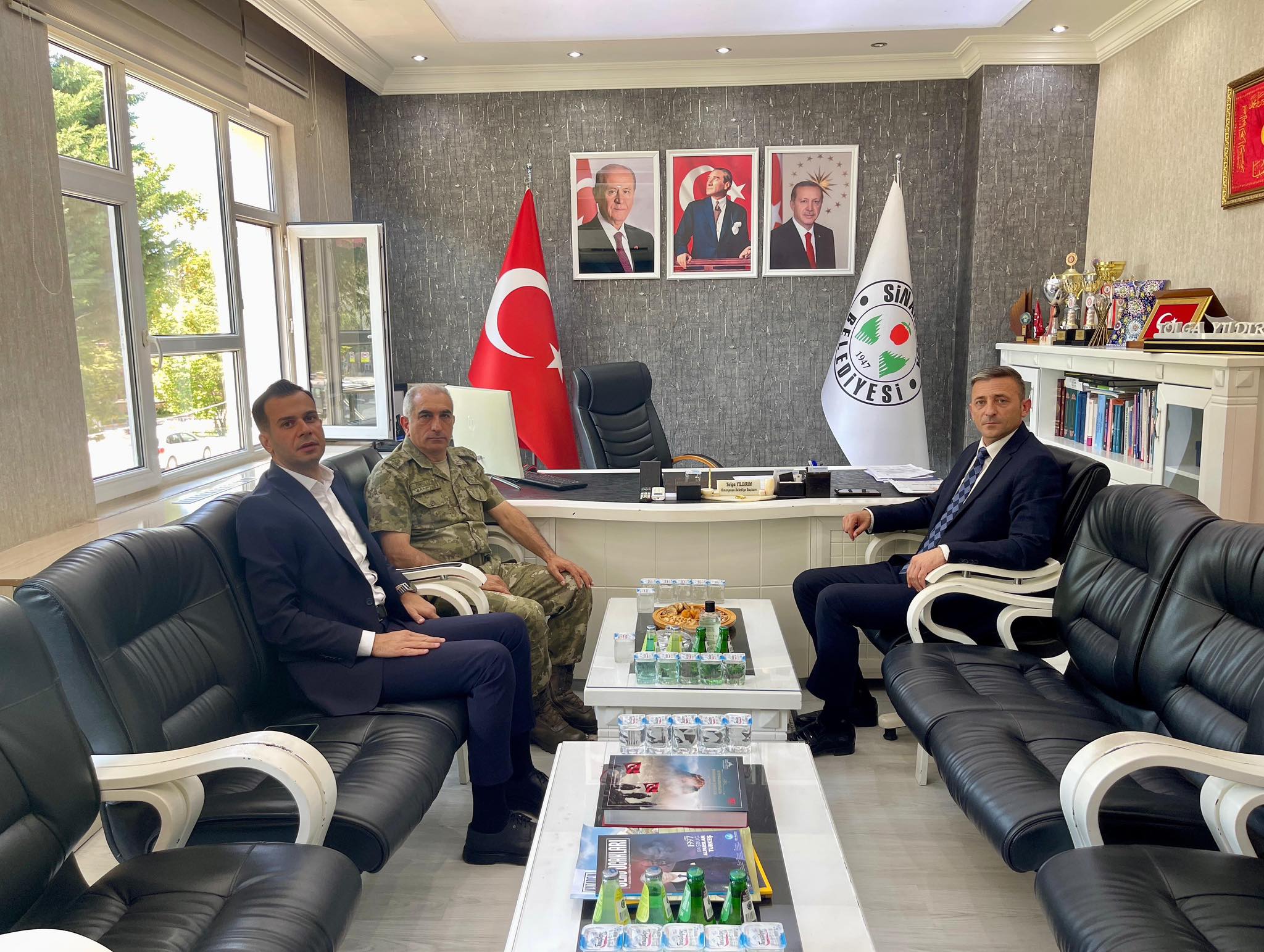 Başkan Yıldırım, Tuğgeneral Dağlı ve Kaymakam Aslan’ı Ağırladı